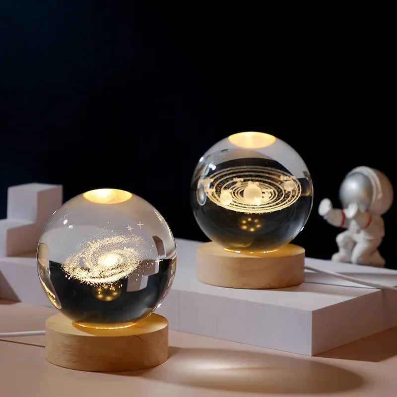 Galaxy Crystal Ball USB LED Night Light