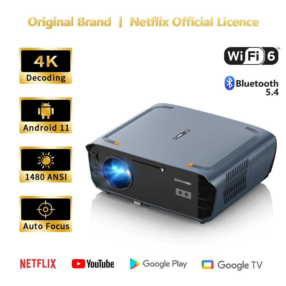NitProjector 4K UHD Android 14 Portable Home Cinema