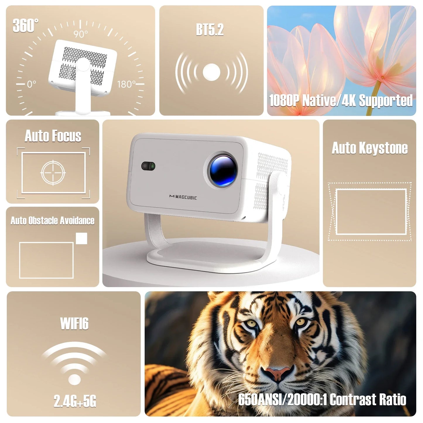 Android 4K Full HD Projector