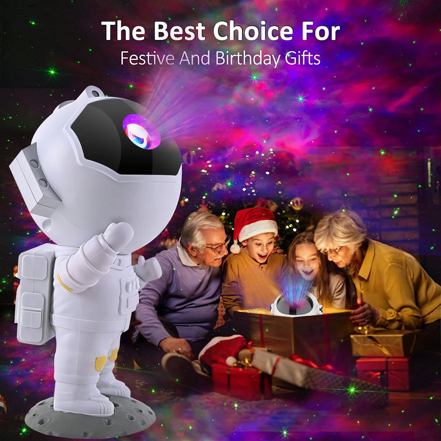 Astronaut Galaxy Star Projector Night Light