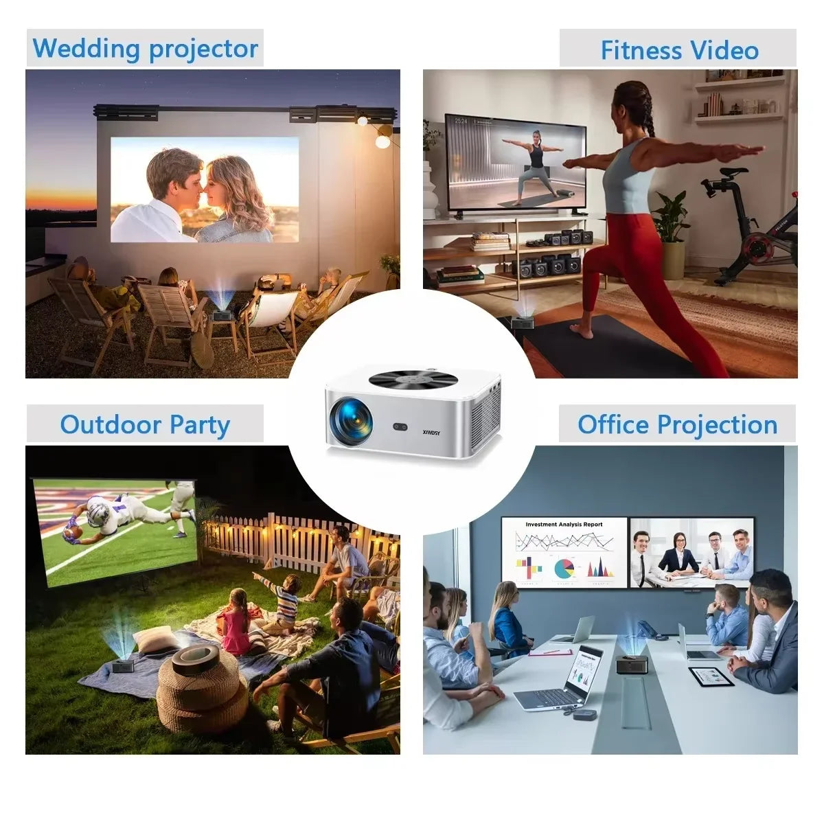 XIWBSY 2025 4K Smart Projector – AutoFocus & WiFi6