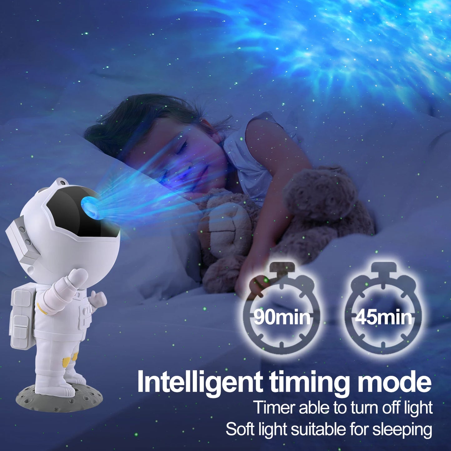 Astronaut Galaxy Star Projector Night Light