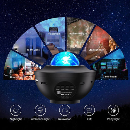 LED Galaxy Star Projector Night Light