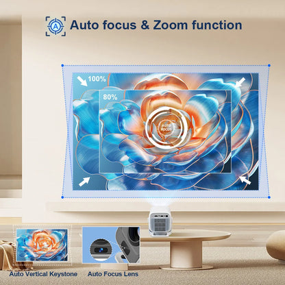 ThundeaL PG370 4K Full HD Mini Projector – Auto Focus & Keystone