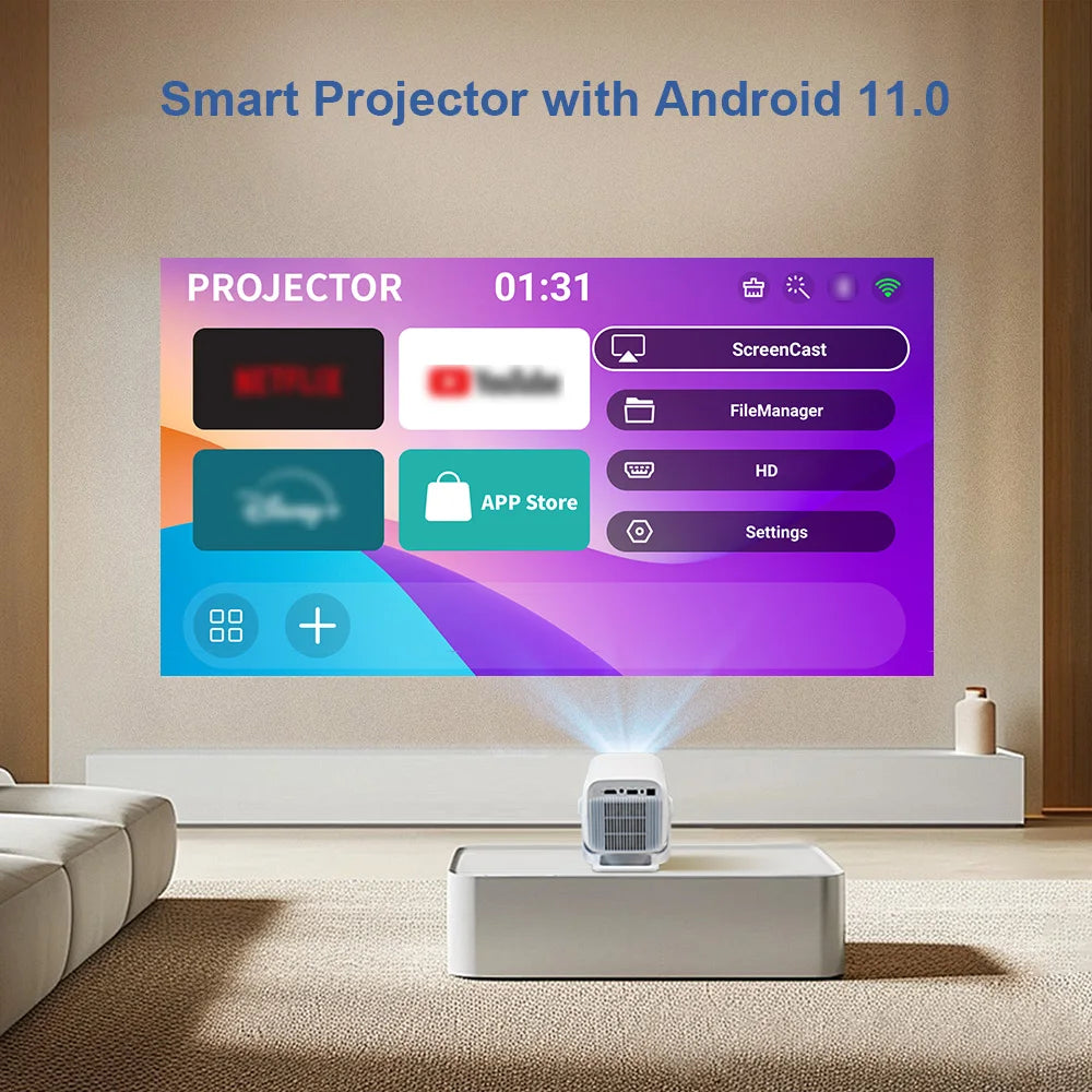 ThundeaL PG370 4K Full HD Mini Projector – Auto Focus & Keystone