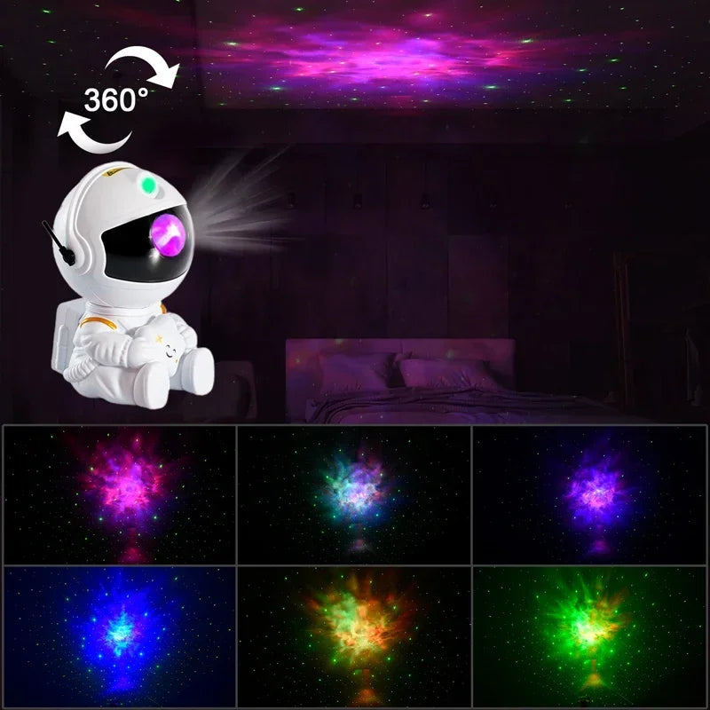 Astronaut Star Projector Galaxy Night Light
