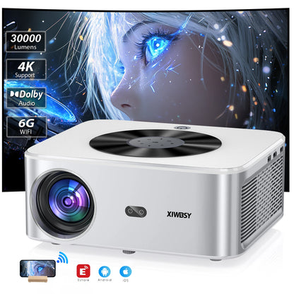 XIWBSY 2025 4K Smart Projector – AutoFocus & WiFi6