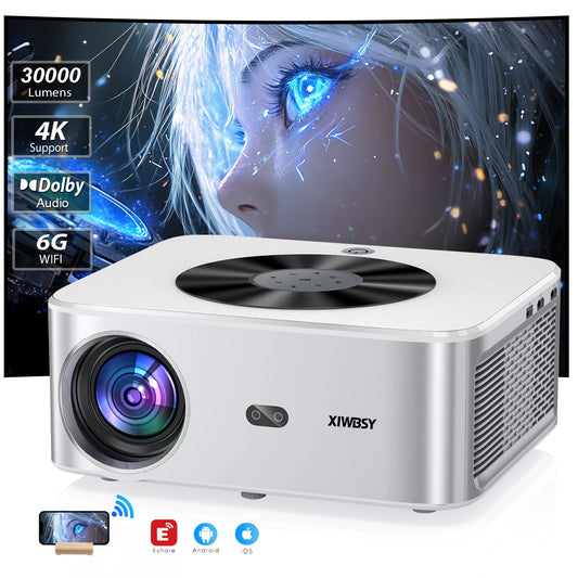 XIWBSY 2025 4K Smart Projector – AutoFocus & WiFi6