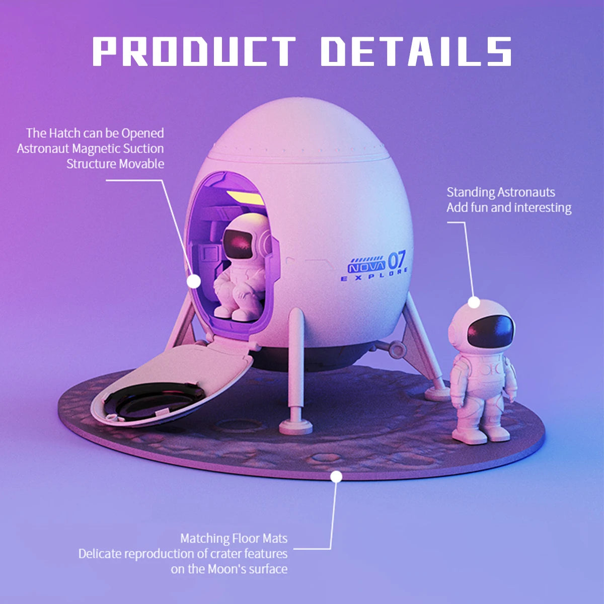 Astronaut Galaxy Space Lander Projector with Remote & Timer