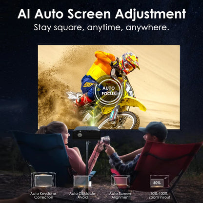 NitProjector 4K UHD Android 14 Portable Home Cinema