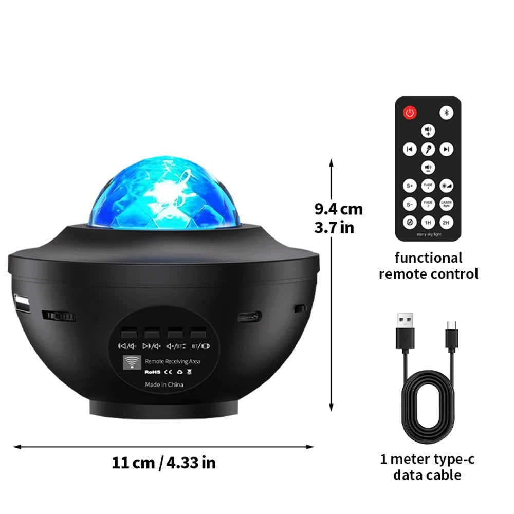 LED Galaxy Star Projector Night Light