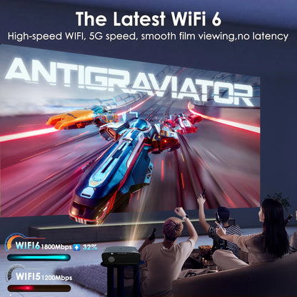 NitProjector 4K UHD Android 14 Portable Home Cinema