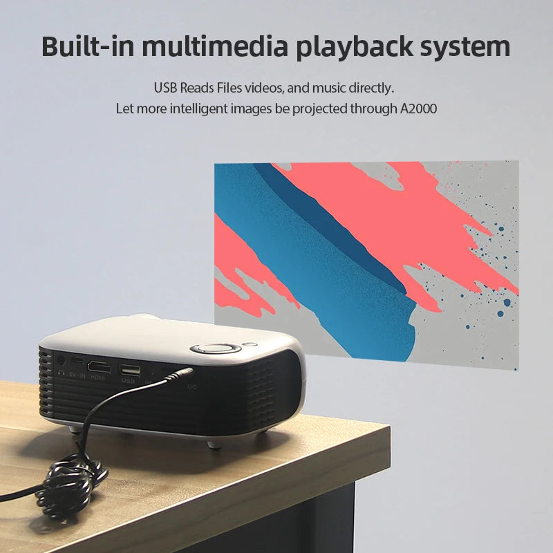 A2000 Mini LED Portable Projector