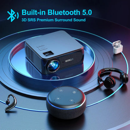 WIMIUS K8 1080P Full HD Projector – 4K, 5G WiFi & Bluetooth