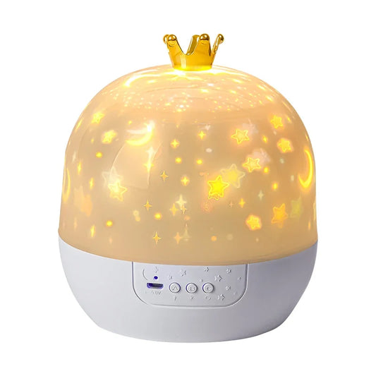Rotating Star Crown Projector Night Light