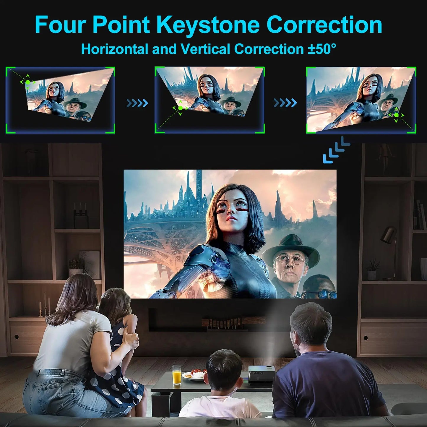 WIMIUS K8 1080P Full HD Projector – 4K, 5G WiFi & Bluetooth