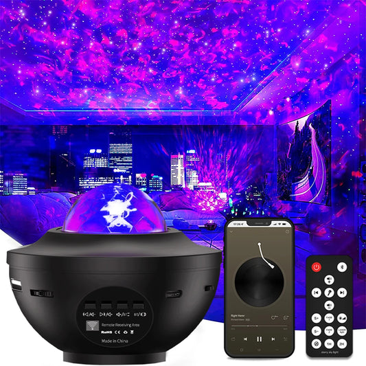 LED Galaxy Star Projector Night Light
