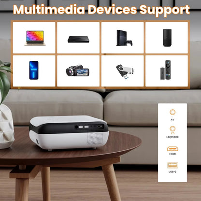 NitProjector Full HD 1080P Bluetooth Portable