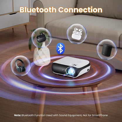 NitProjector Full HD 1080P Bluetooth Portable