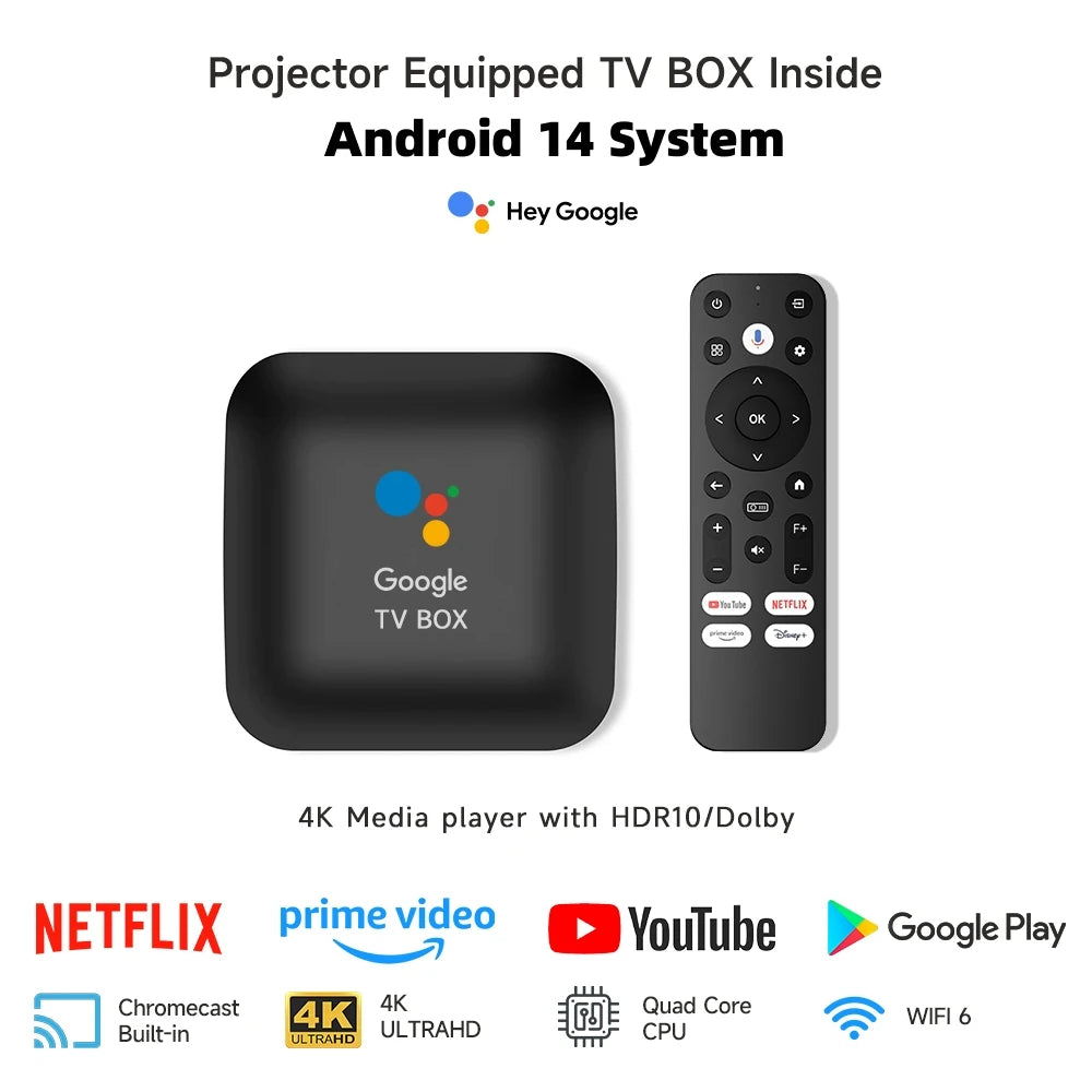 NitProjector 4K UHD Android 14 Portable Home Cinema
