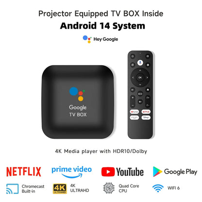NitProjector 4K UHD Android 14 Portable Home Cinema